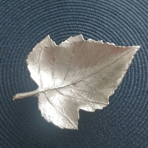 Silver Leaf Brooch by Elegance